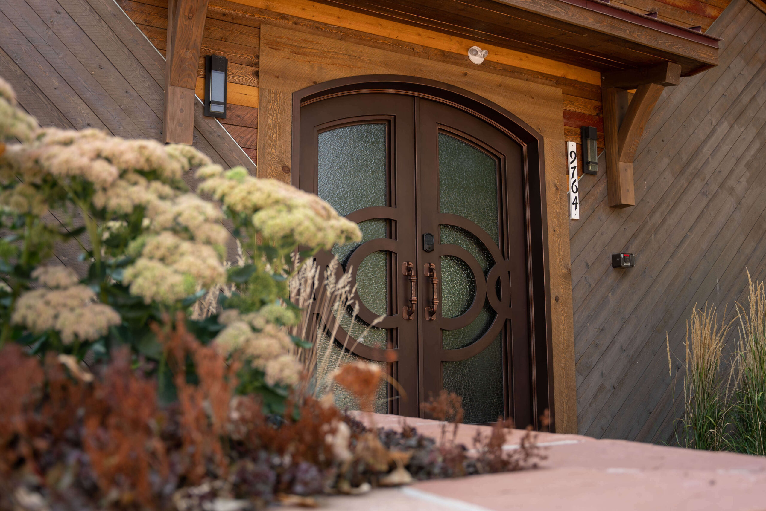 French doors on the front of a building